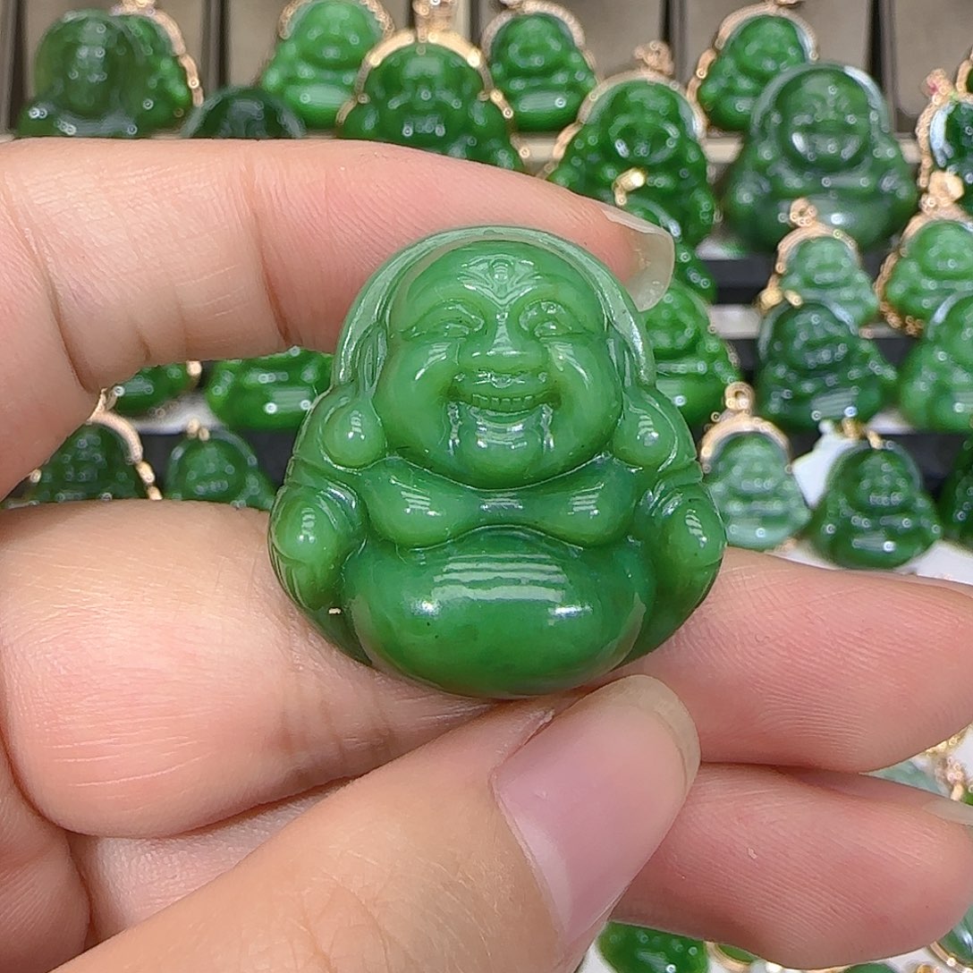 和田玉（碧玉）吊坠(不含链)未镶嵌