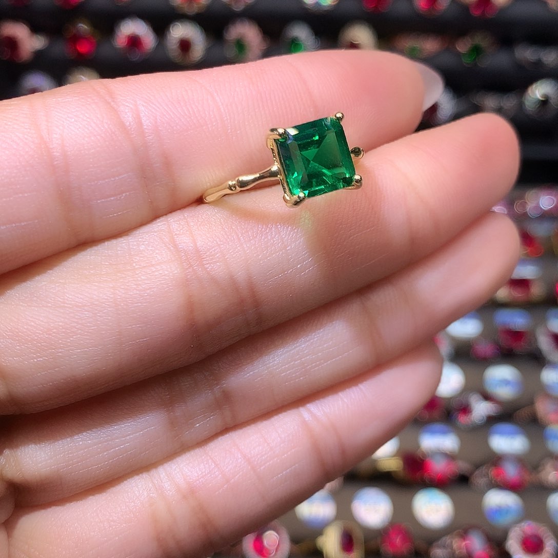 透辉石戒指银S925镶嵌8888