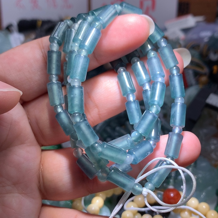 翡翠颈饰未镶嵌保真天然A货翡翠