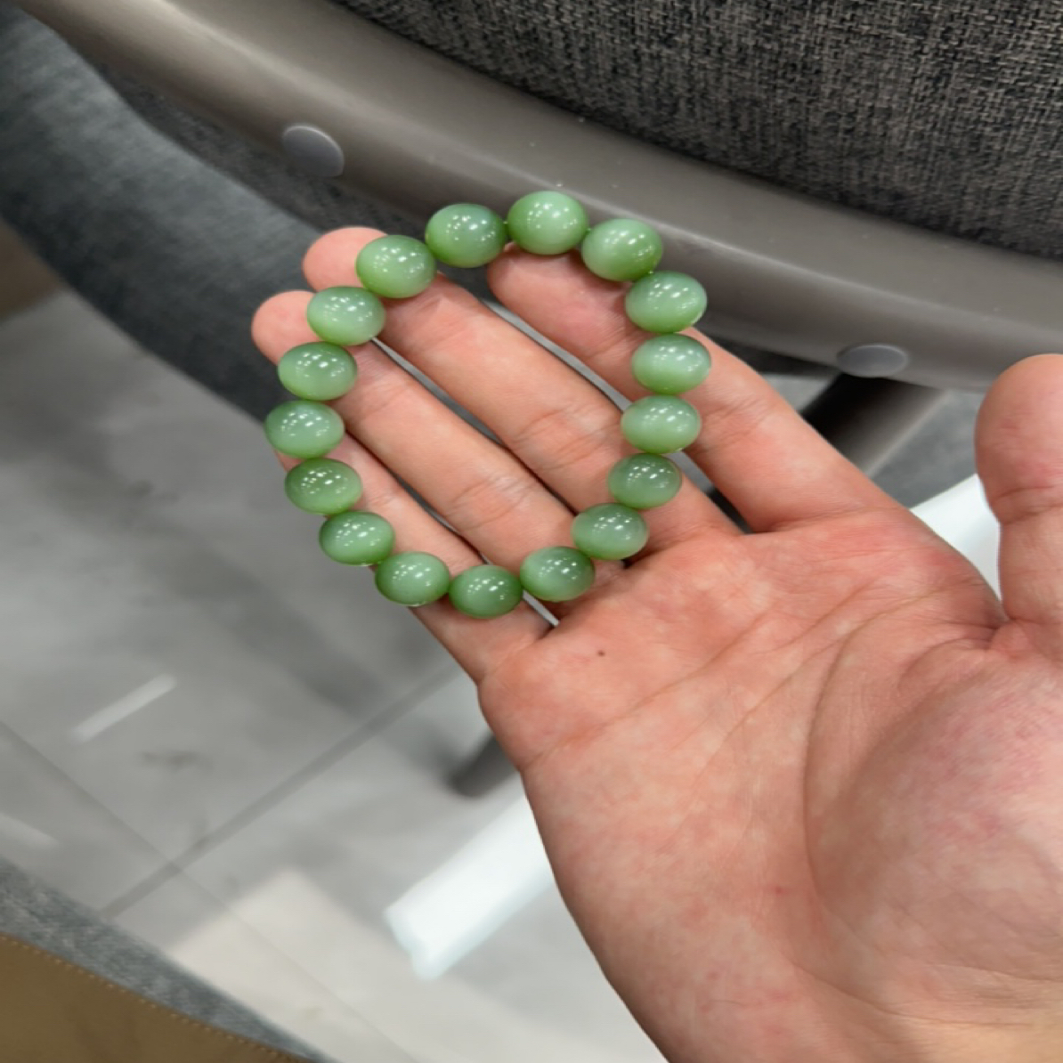 和田玉碧玉猫眼手串