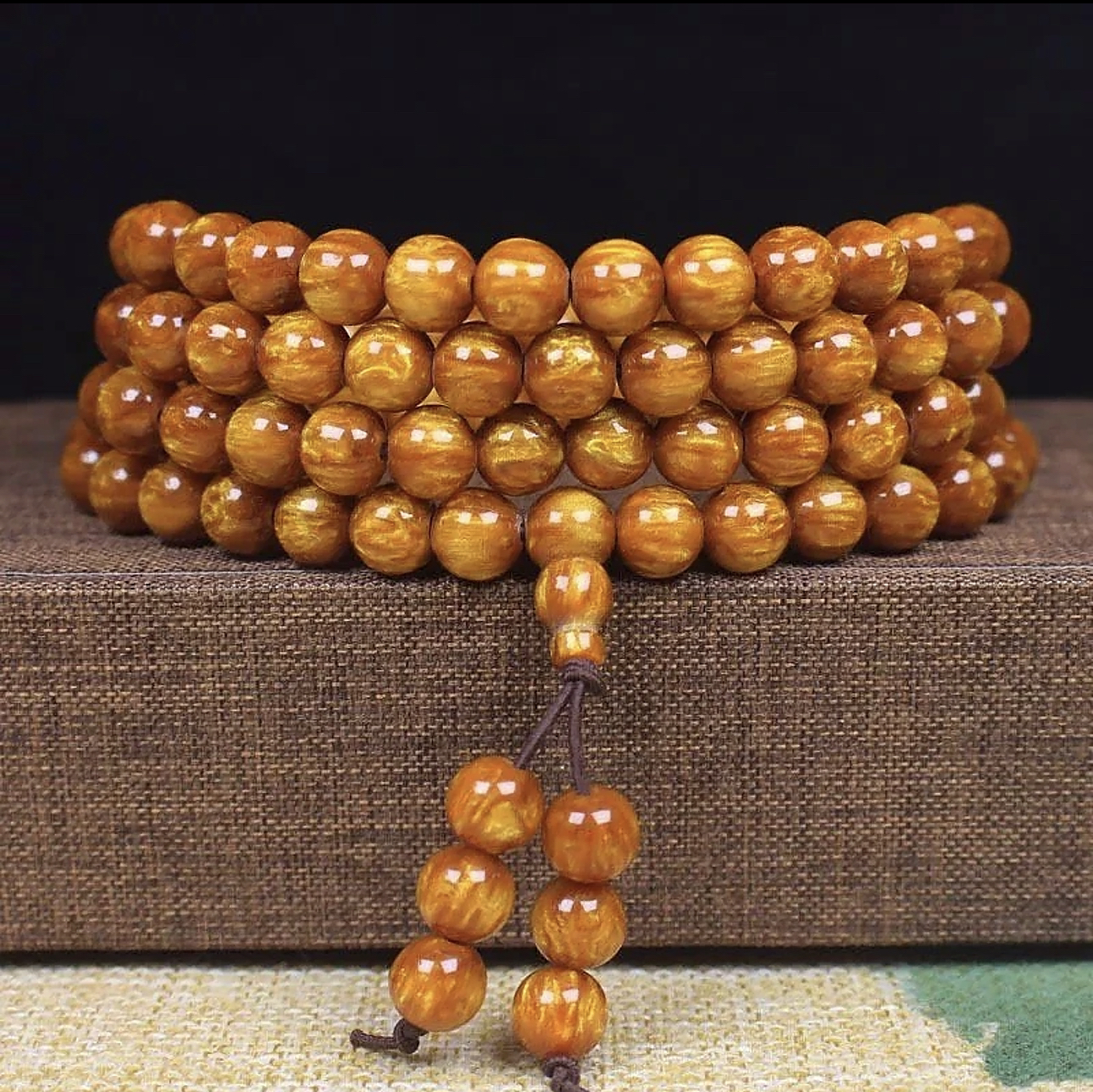 金丝楠多圈小珠手串 X916 精美手串B 高端文玩手串手串 -（无礼盒）
