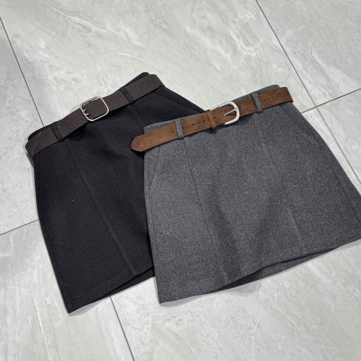 【妙女郎】毛呢高腰显瘦A字短裙秋冬百搭气质裙3213