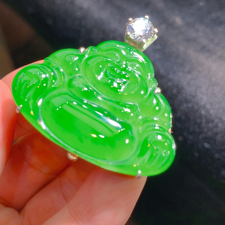 【闪购商品】翡翠颈饰银S925镶嵌翡翠