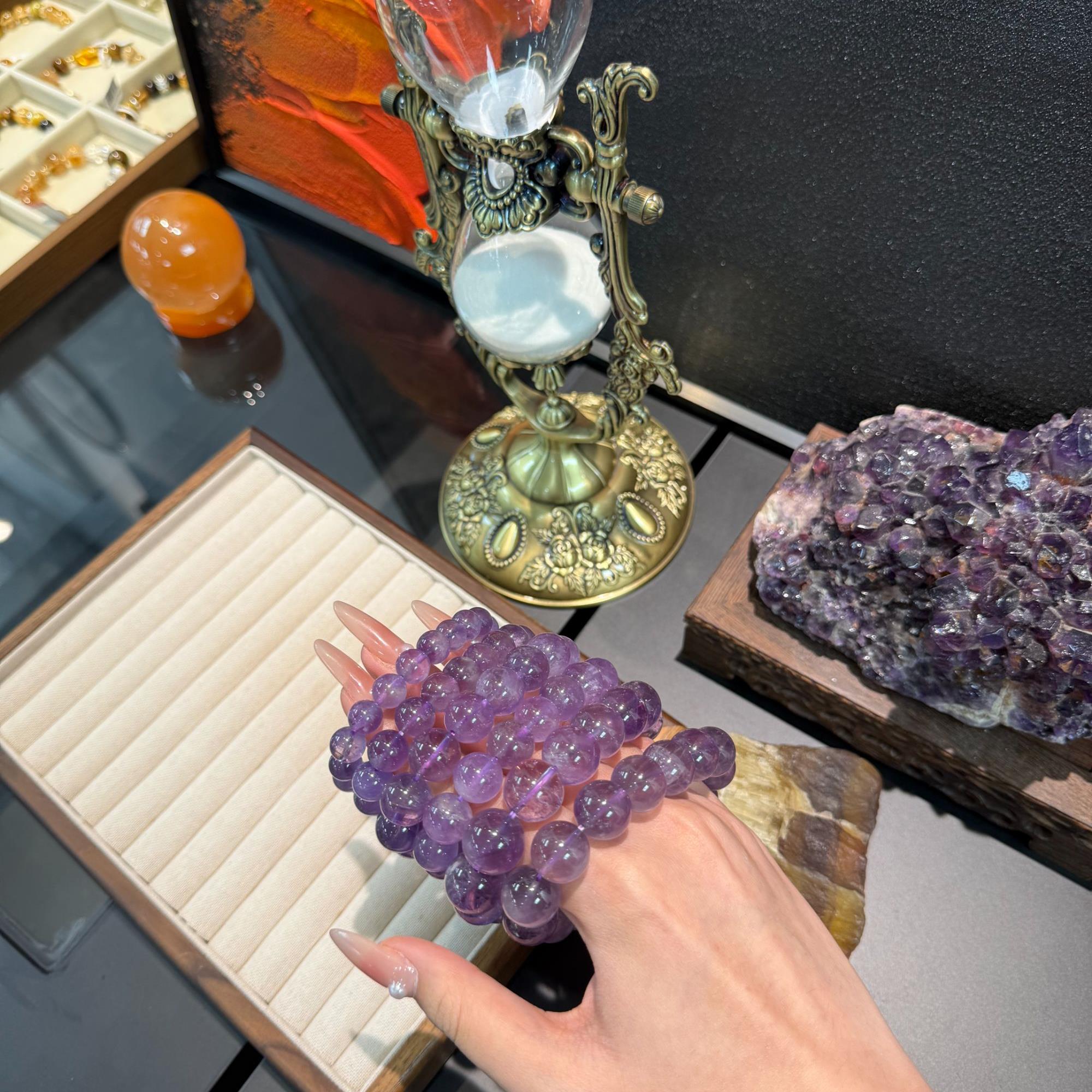 ZB天然紫水晶7mm-8mm素串手链—多样性发其一