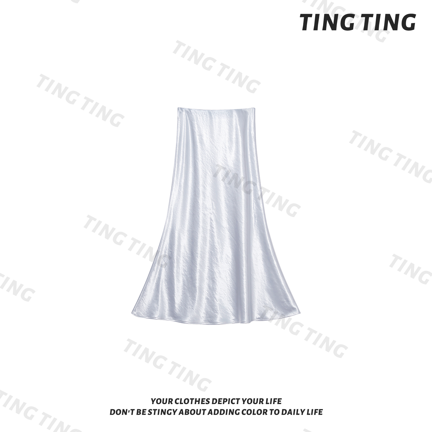 【婷婷】《似水流年》瀑布光泽感 高腰鱼尾裙 TTM2SC082