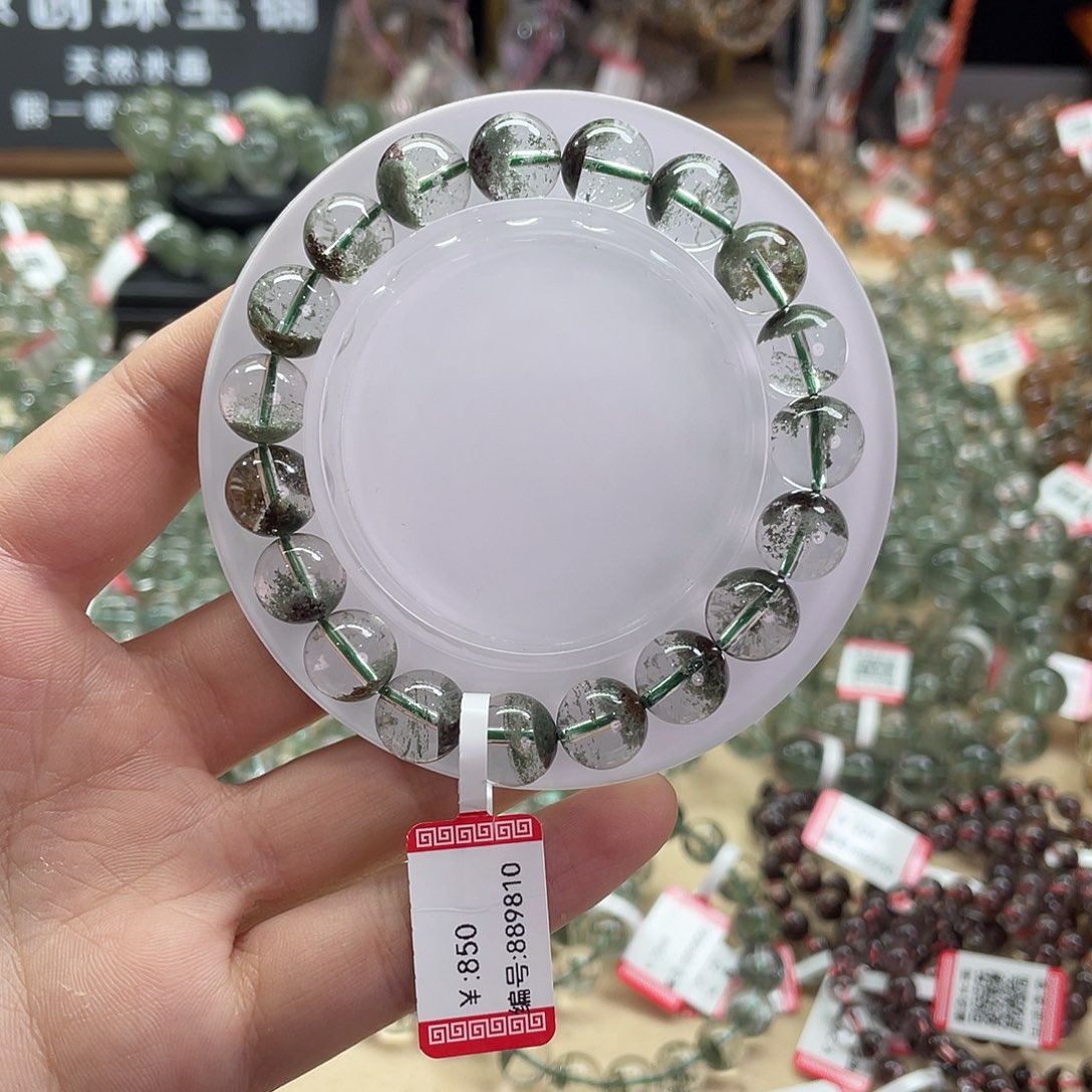 水晶手链未镶嵌小*狼绿幽灵