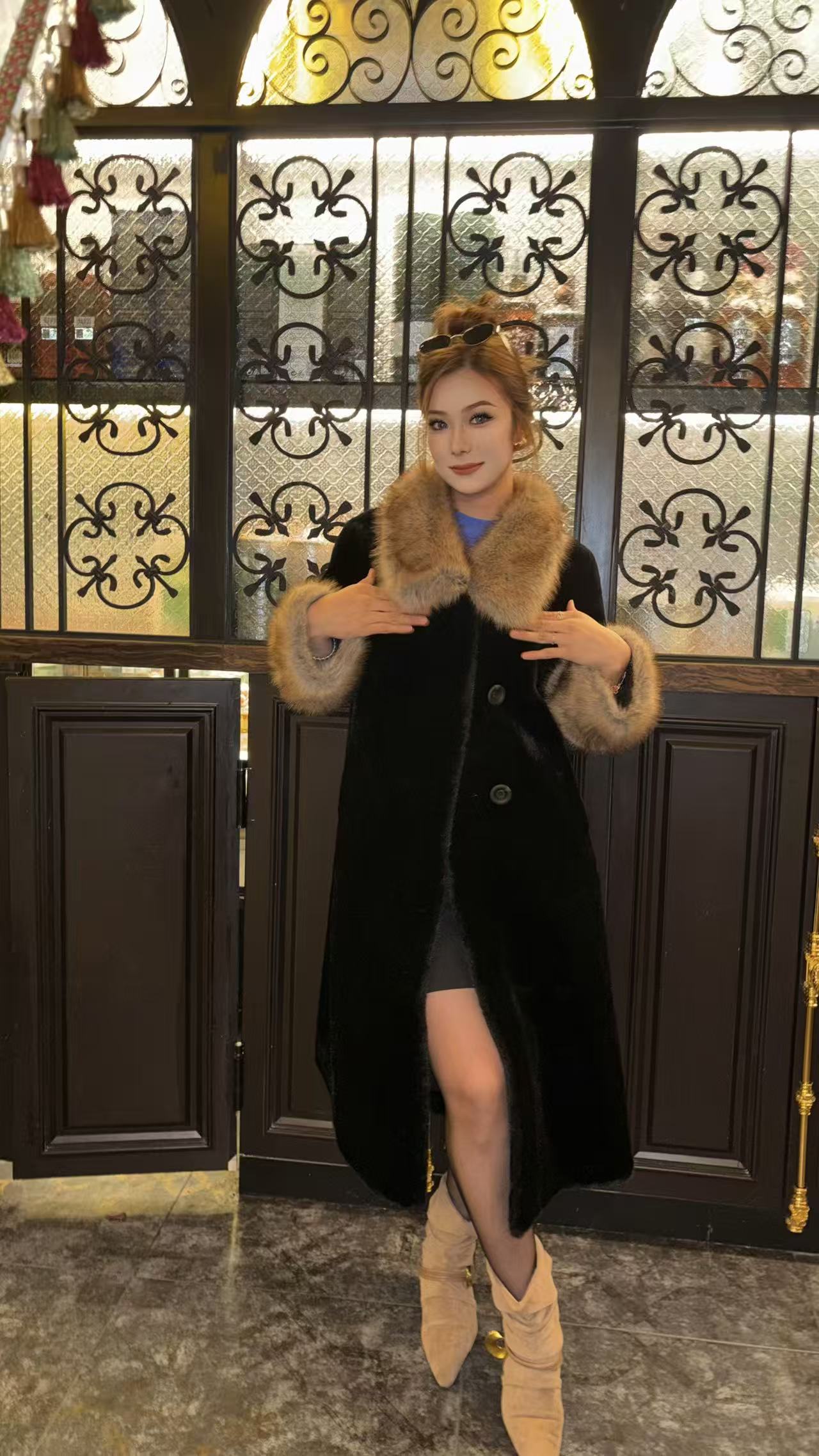 【戛纳之夜】气质时尚百搭高级大气长款大衣外套-20