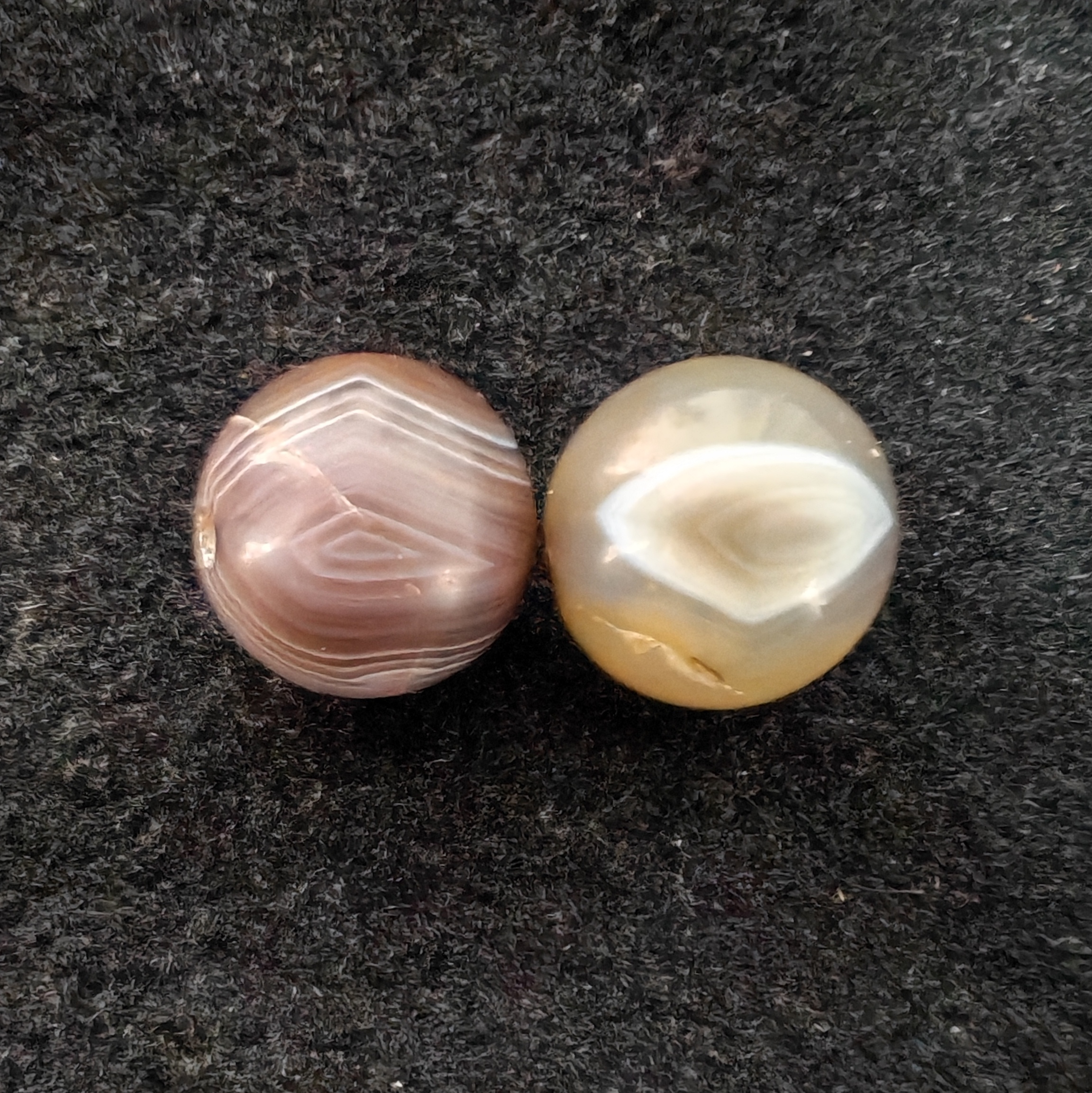 （2月18日福袋1）2颗冰透大眼缠丝圆珠花珠皮裂颈饰手串配珠