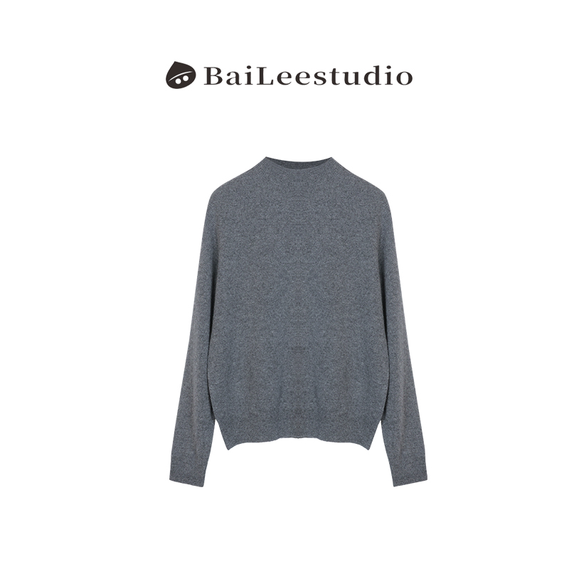 【柏栗良品】2025冬季新品基础款净版百搭羊毛长袖半高领打底衫6685