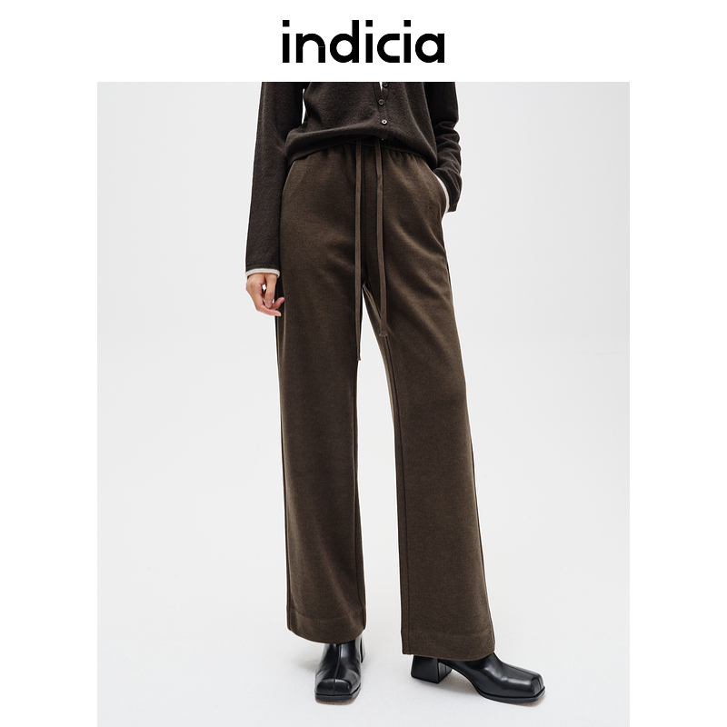 indicia标记商场秋冬休闲运动直筒裤百搭基础款显瘦F2D4KZ772F