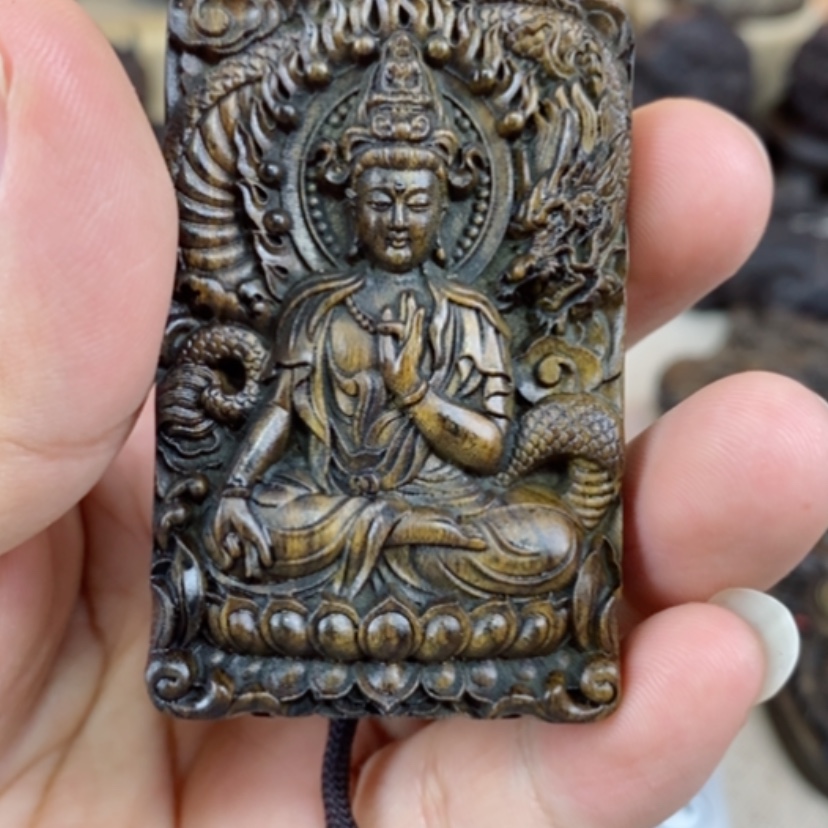 【闪购商品】木达拉干御龙观音双面雕刻