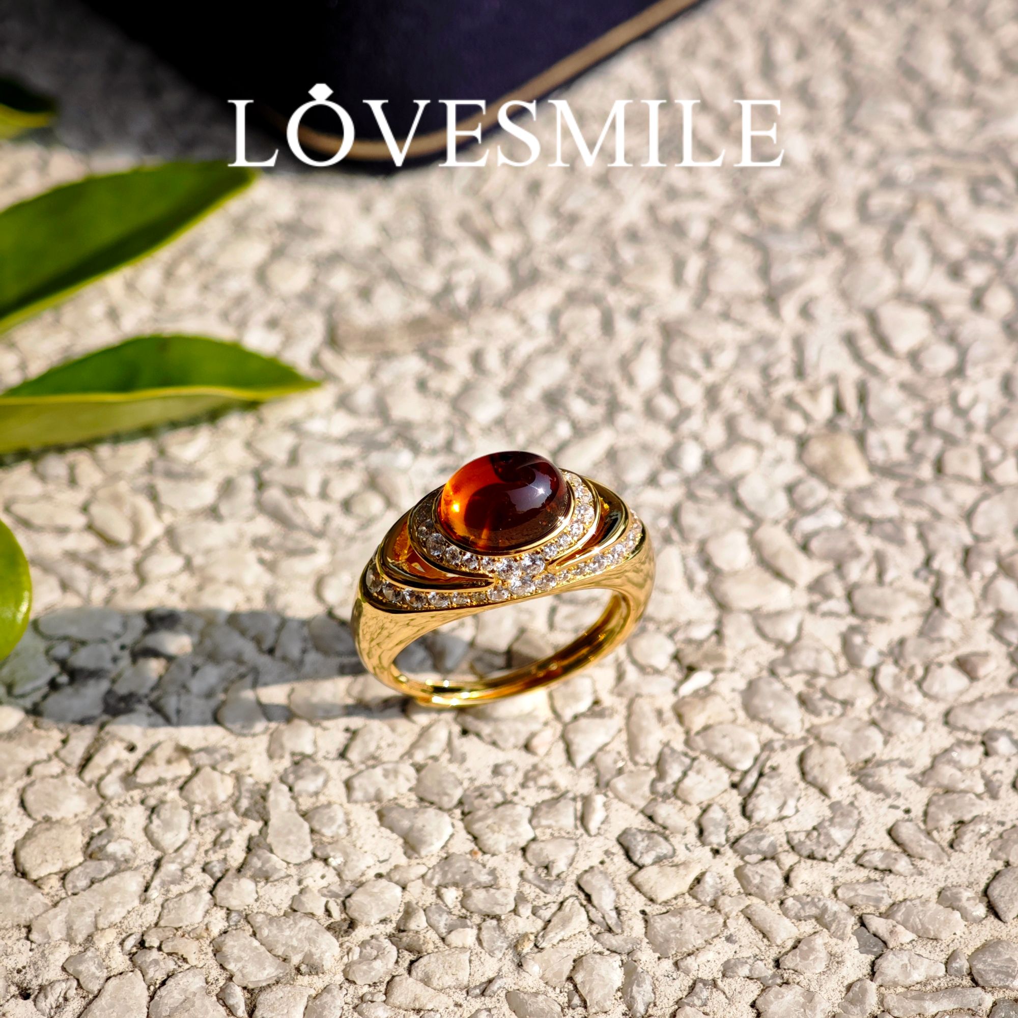 S925银黄晶戒指奢牌新潮设计