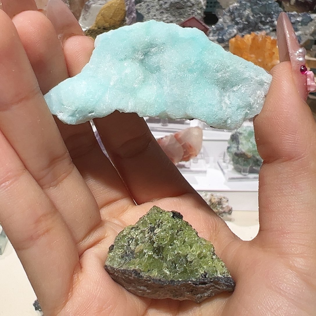 石材蓝纹 橄榄两个一起20