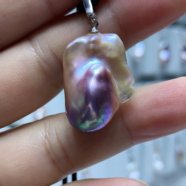 淡水珍珠巴洛克银S925镶嵌