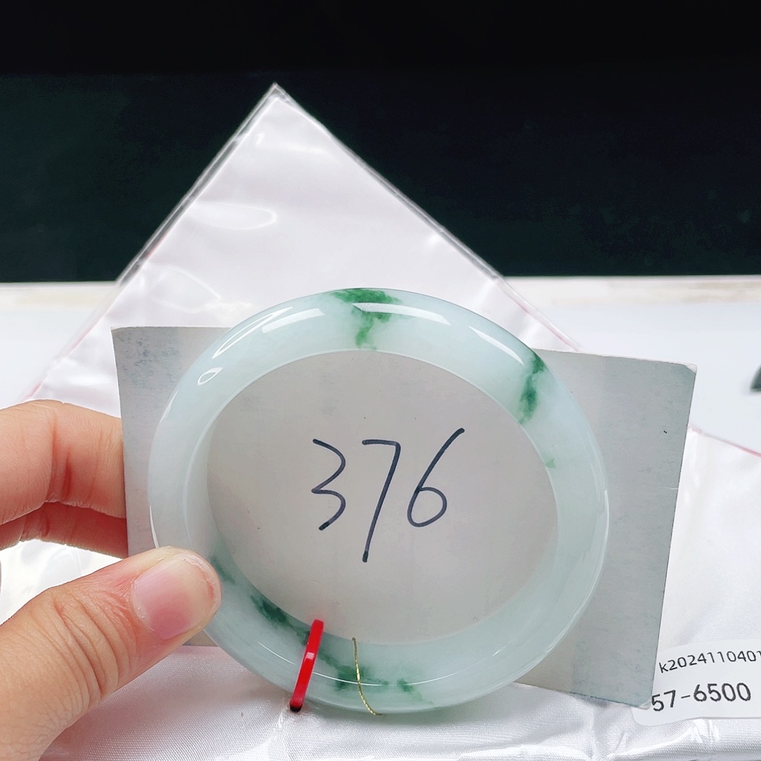 翡翠未镶嵌手镯57正圈