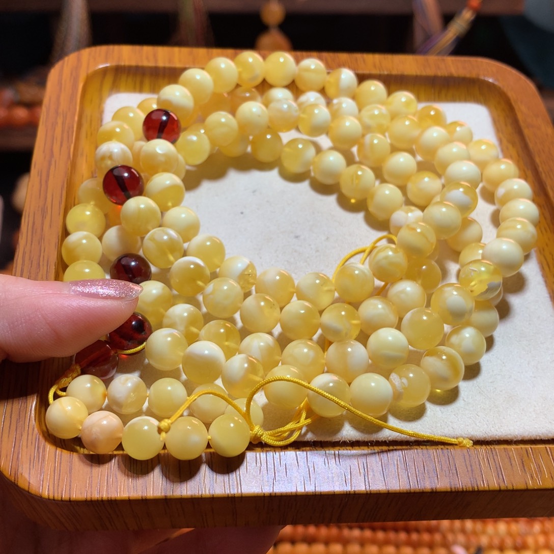 蜜蜡未镶嵌手链蜜蜡手链