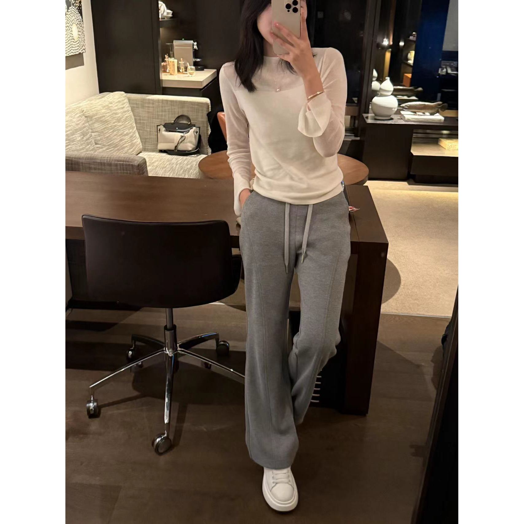 【倒影录】微喇版卫裤·自发热冬抽绳加厚绒百搭休闲显瘦纯色保暖