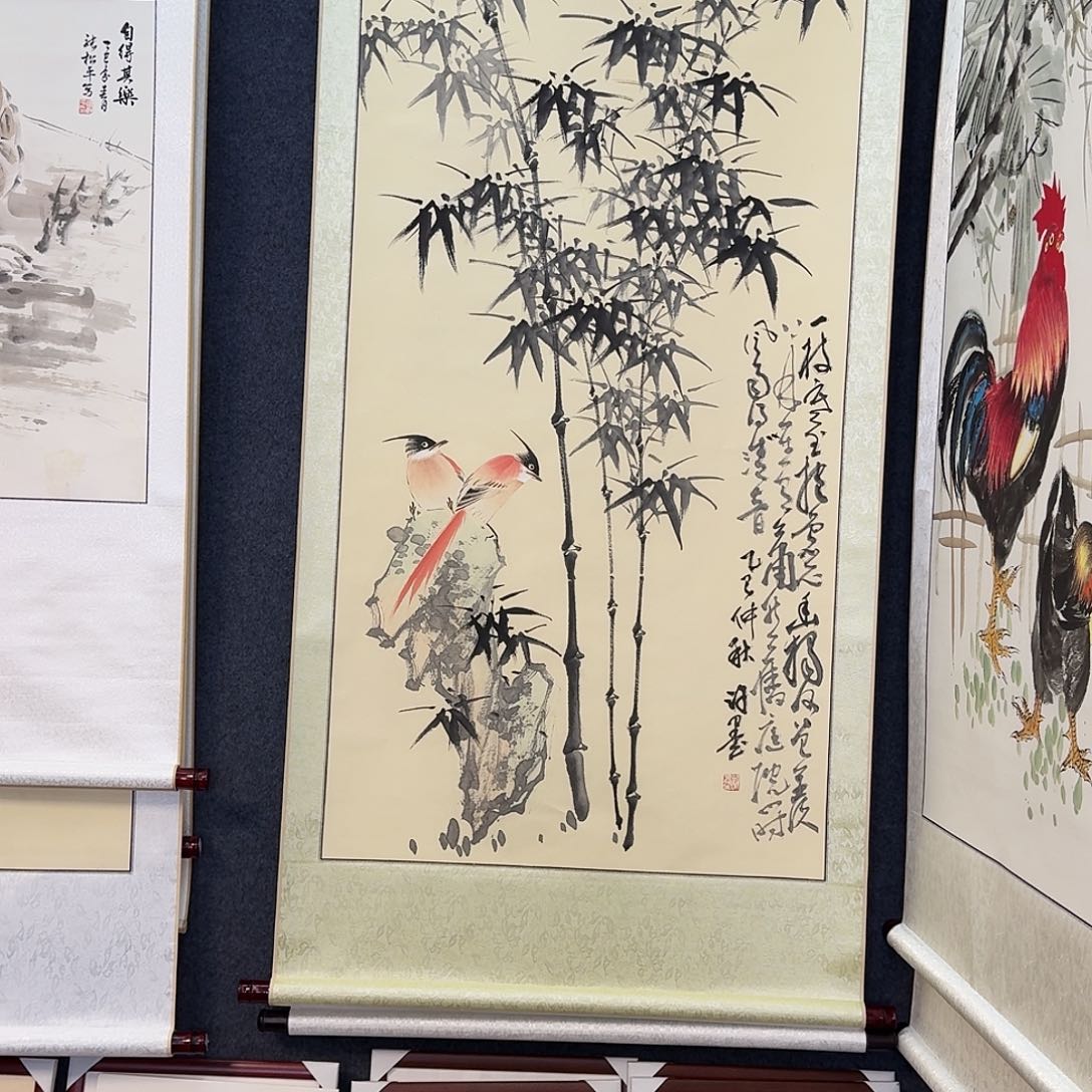 刚***子纯手绘国画作品好看四尺