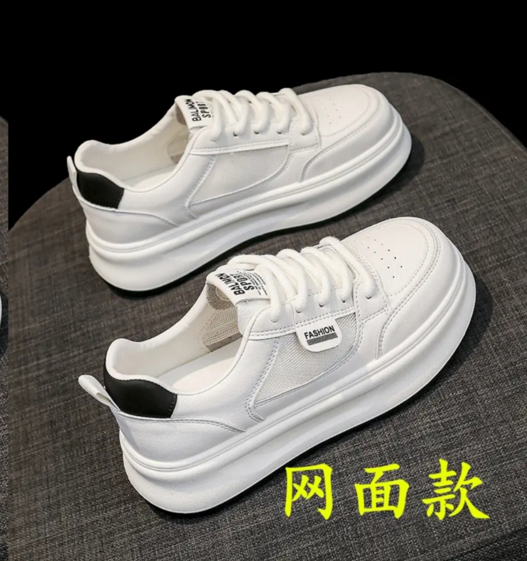 【丹丹严选】夏季新款透气网休闲松糕小白鞋薄款厚底网面休闲鞋