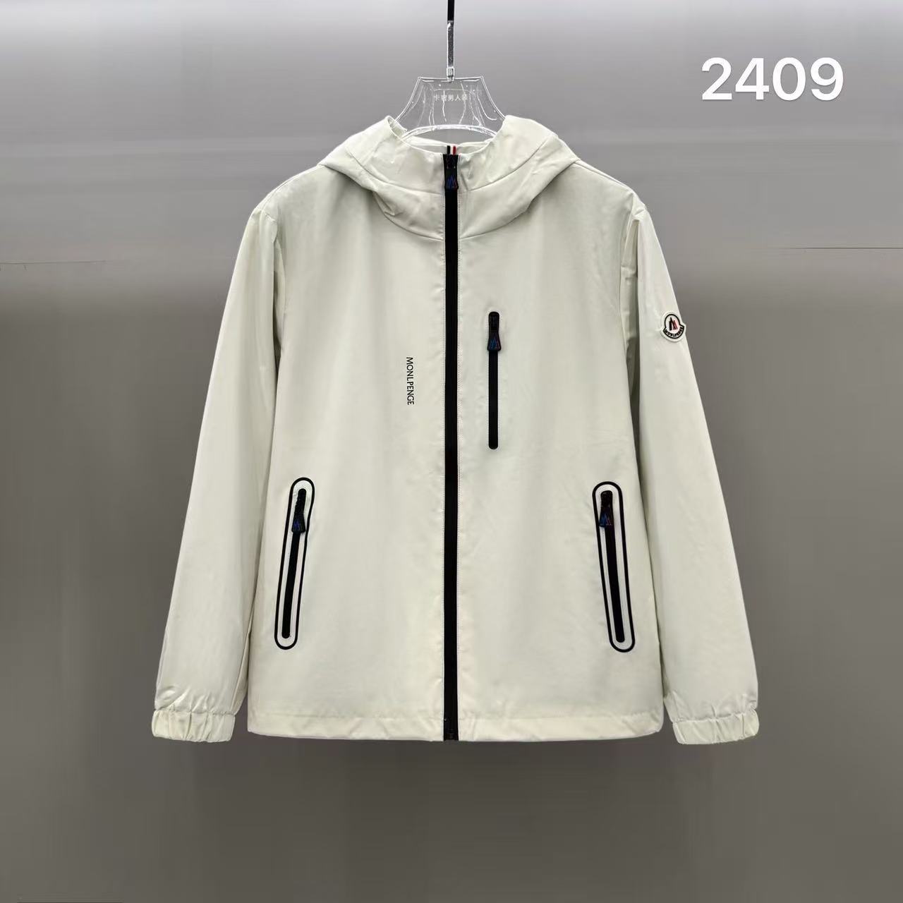 HI-2409-连帽外穿男女同款纯色高定设计师户外运动休闲冲锋衣-辽