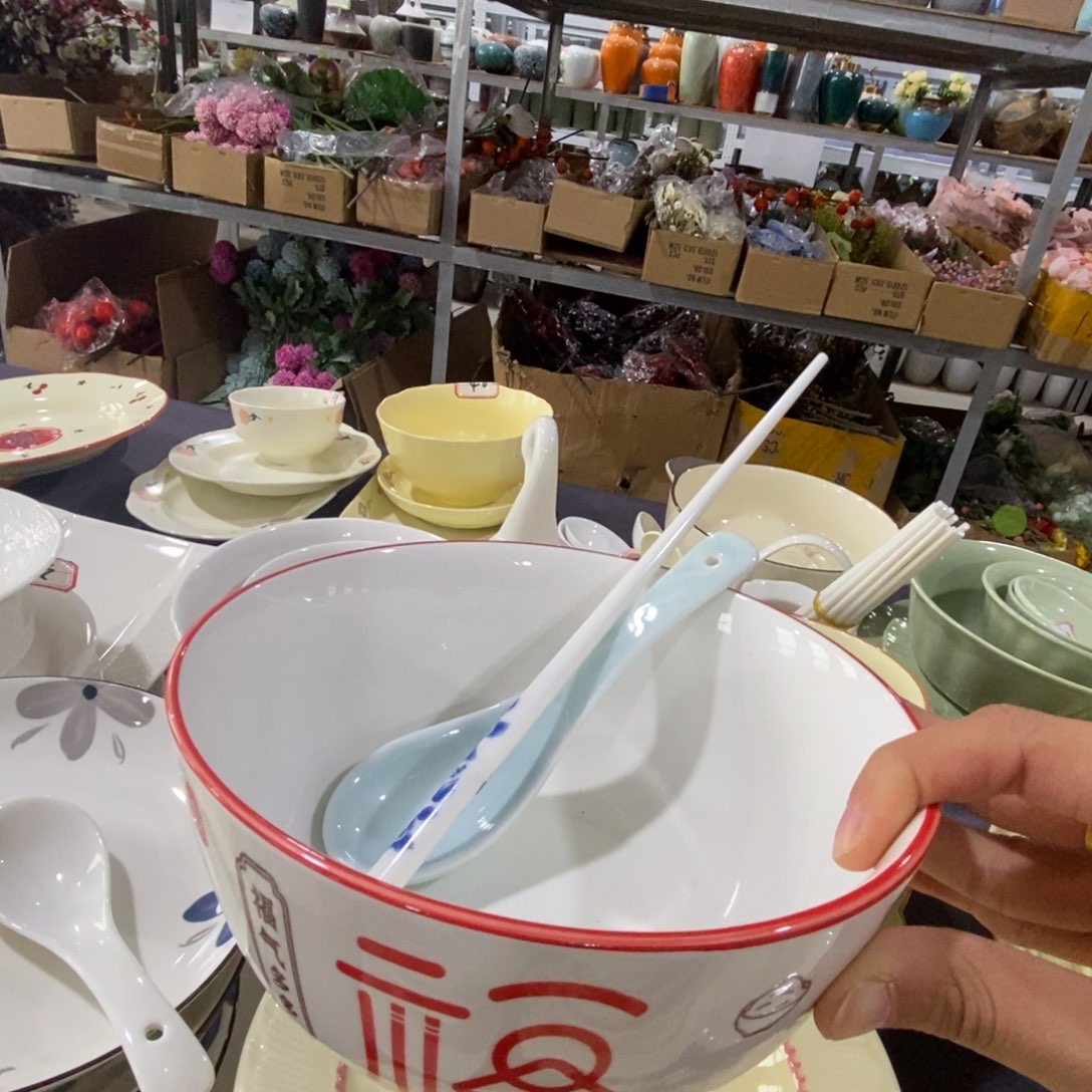 瓷1个6英寸面碗 1个微瑕高品质勺子 1双青花瓷筷子