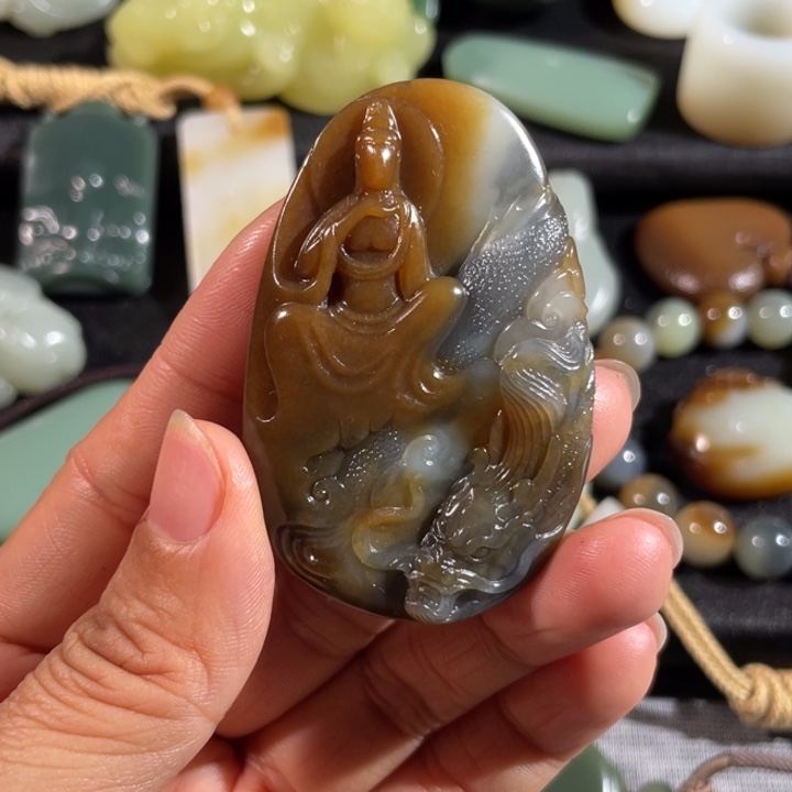 和田玉戒指未镶嵌蜗*?