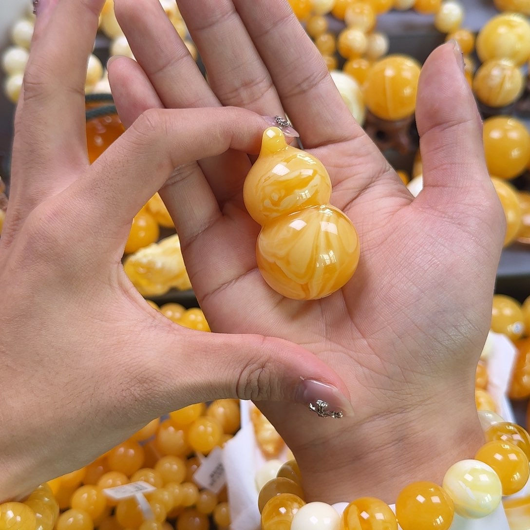 琥珀珠宝奇石未镶嵌葫芦