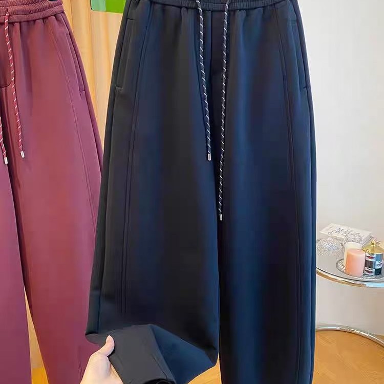 春秋女款弯刀裤奶奶裤休闲显瘦高腰时尚