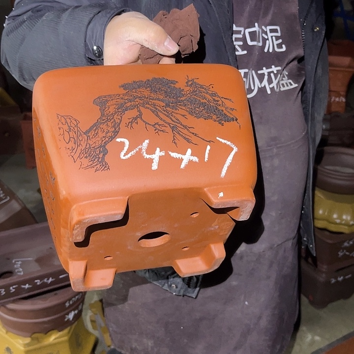 紫砂花盆紫砂等传统