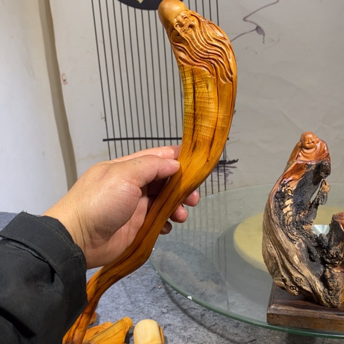 【闪购商品】柏木（崖柏）根雕木雕工艺品摆件家居买十送一手把件