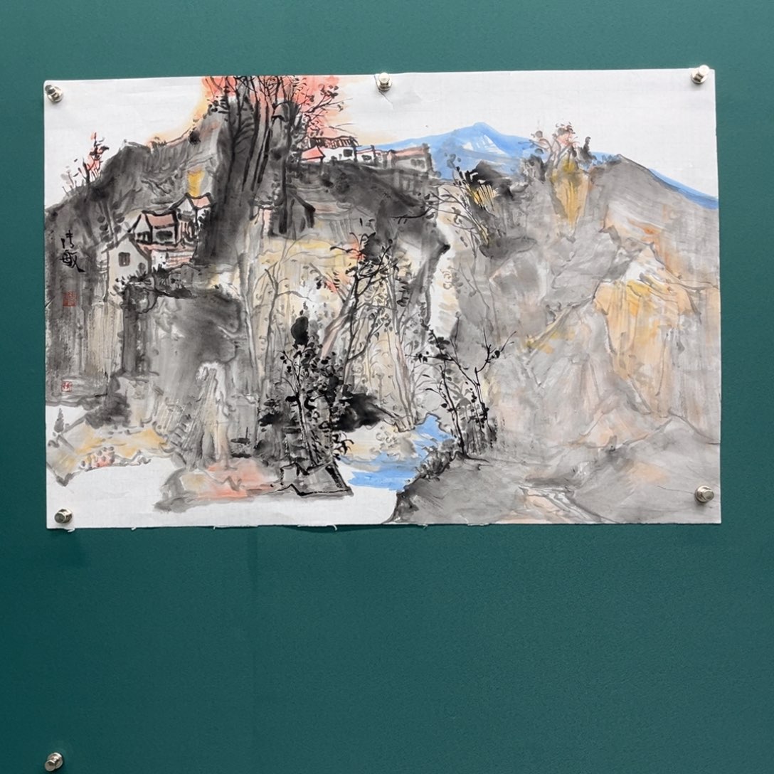 国画艺术家真人手绘