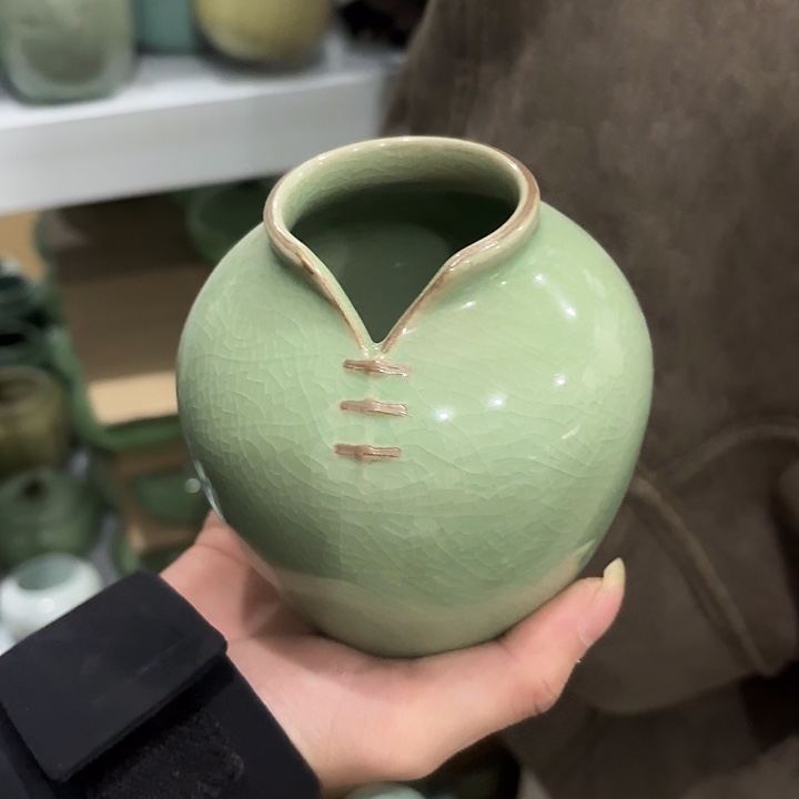 龙泉云间青瓷小米茶器