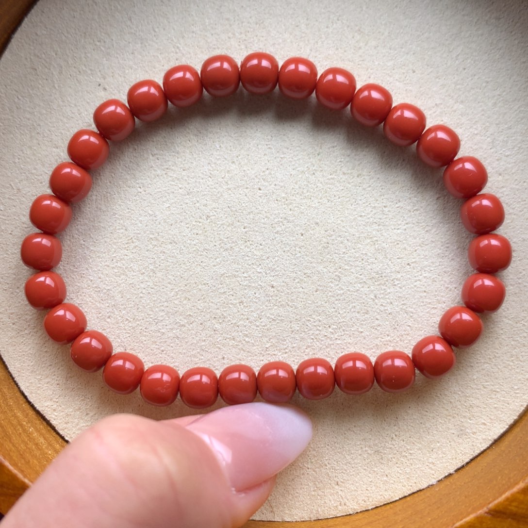 南红玛瑙未镶嵌保山天然原矿南红6mm+手串