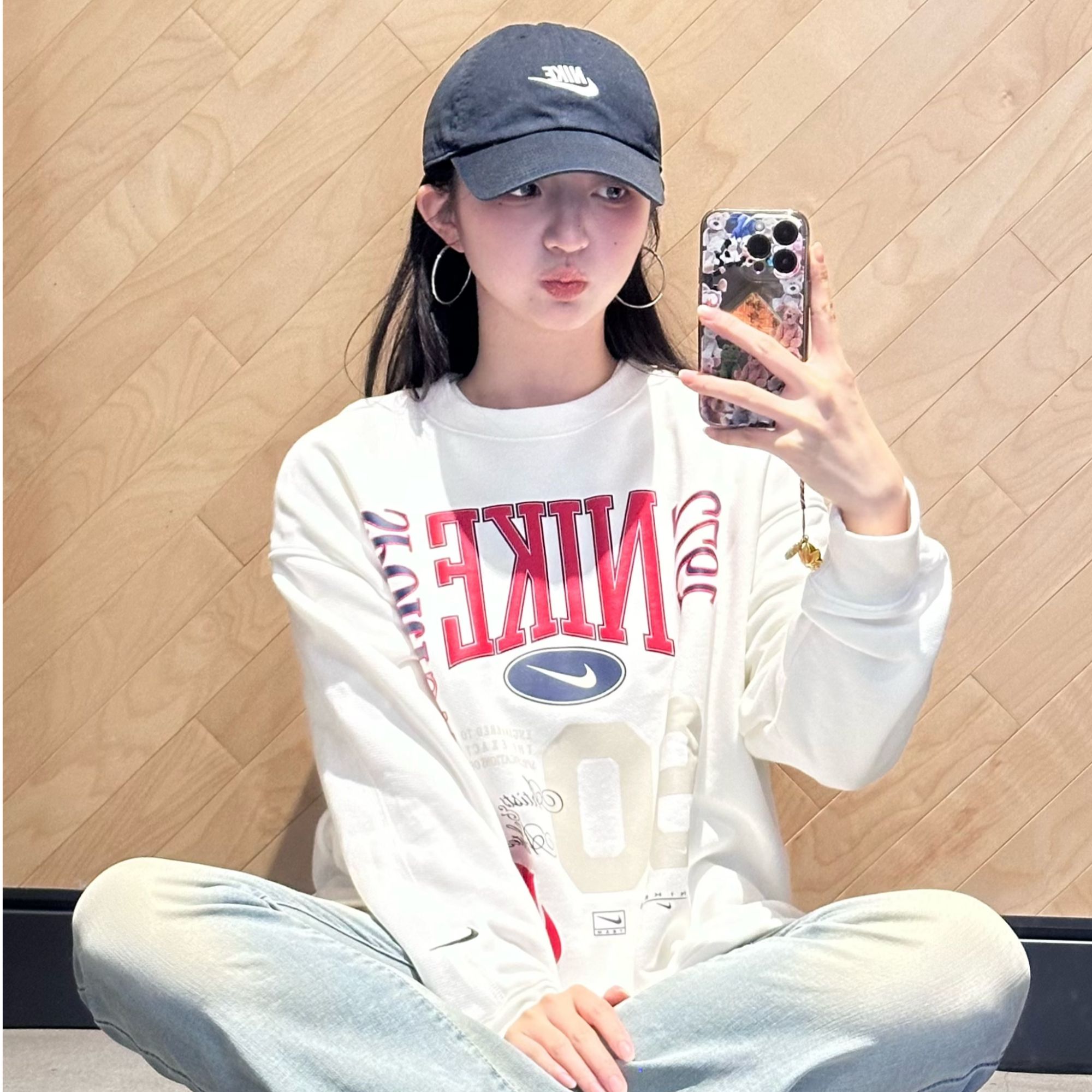 【耐克/商场同款新品】Nike女子欧若风潮流印花卫衣HF9492-133