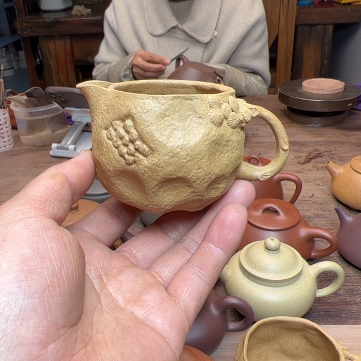 段泥茶杯黄金段泥手工制作主人杯170c c