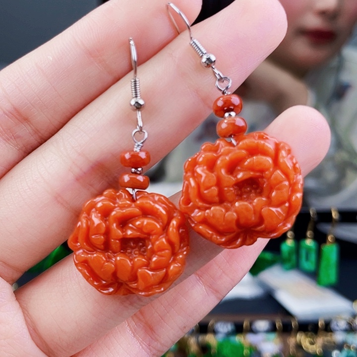 翡翠耳饰未镶嵌饰品