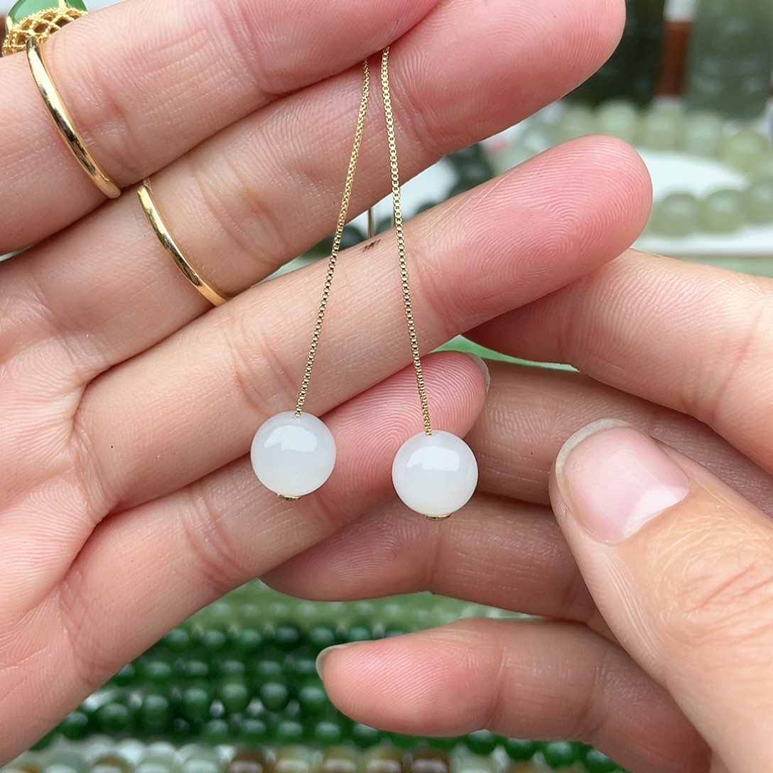 和田玉耳饰未镶嵌