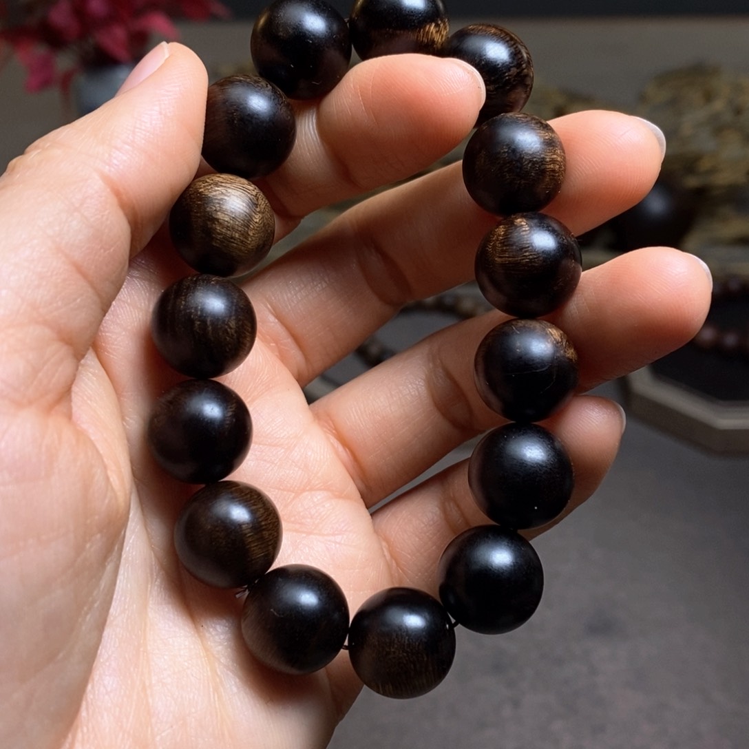 沉香手串越南芽庄白棋楠瘤疤1.4