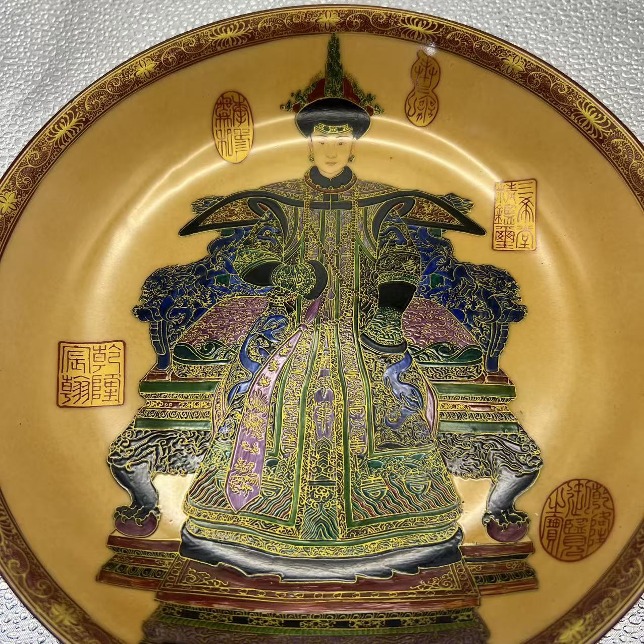 E505/AW 掐丝人物赏盘/摆件