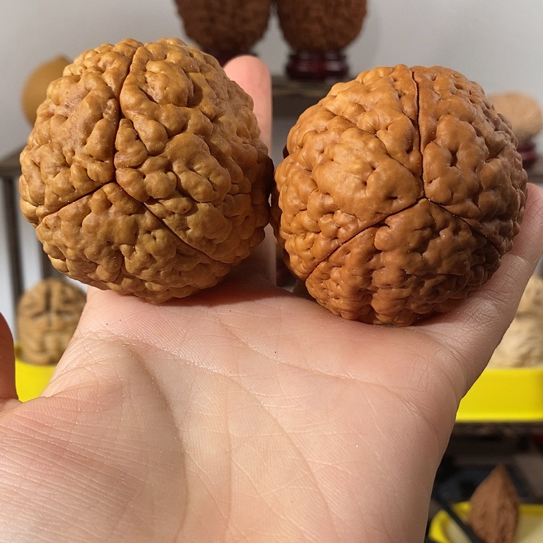 吊坠文玩核桃和**尘三瓣脑纹金刚练手瑕不退不换不接受中差评