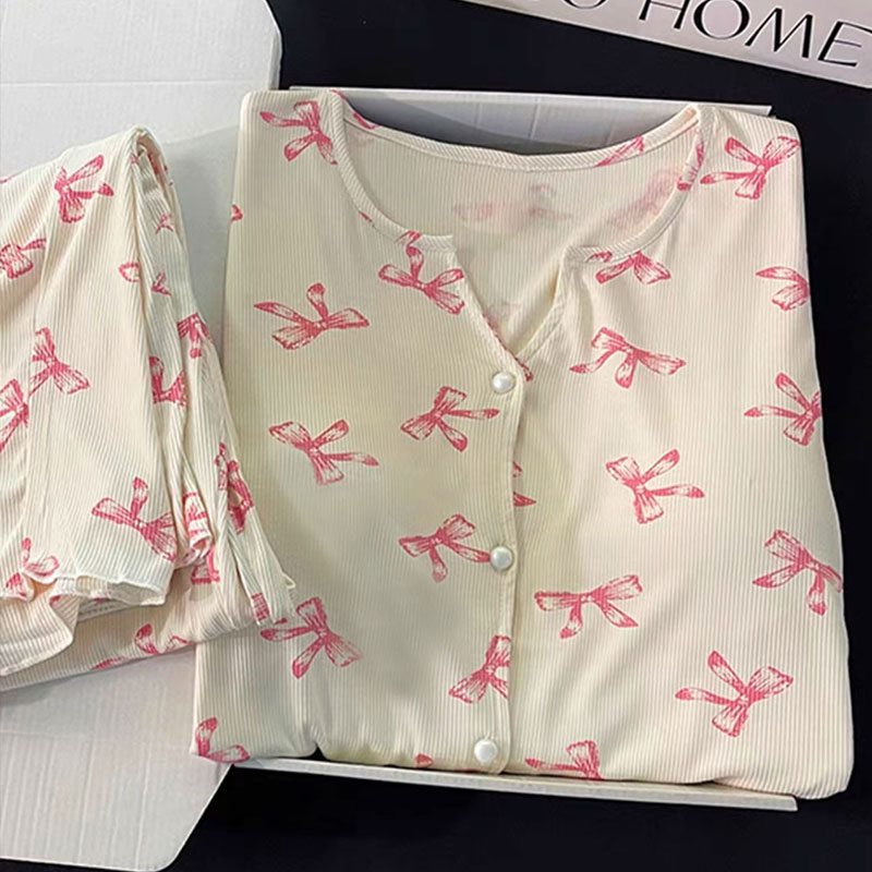 2025年春秋季新款莫代尔睡衣休闲舒适卡通长袖女家居服套装可外穿