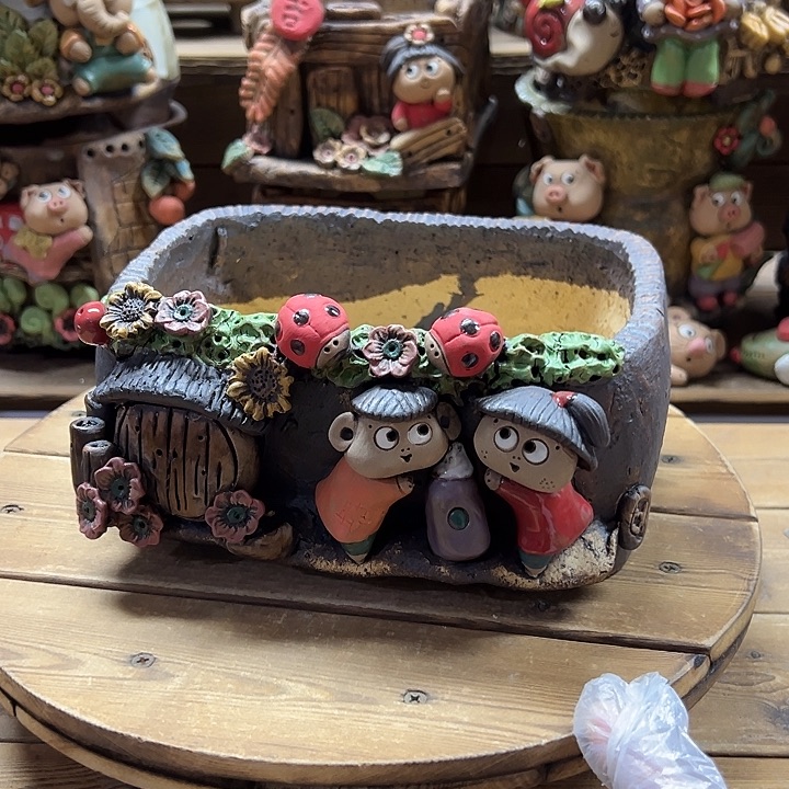 嘻哈多肉花盆百搭