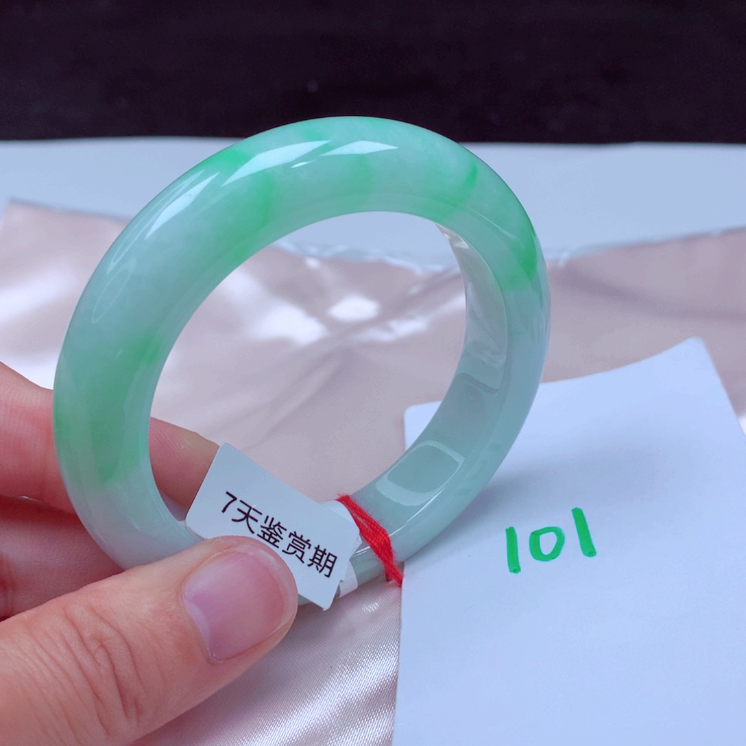 未镶嵌手镯翡翠缅甸天然A货翡翠手镯52.6