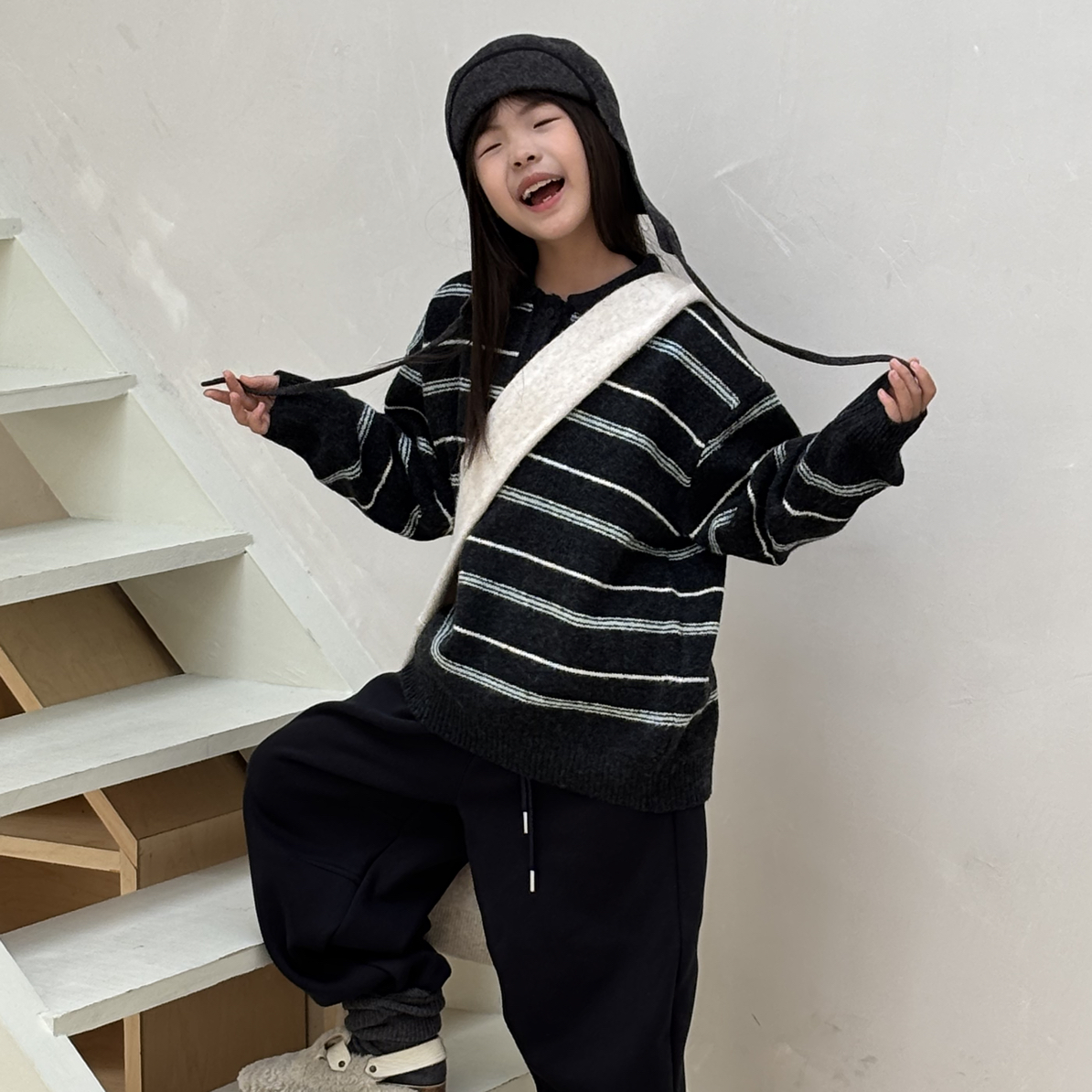 【秋冬刮毛】条纹POLO衫