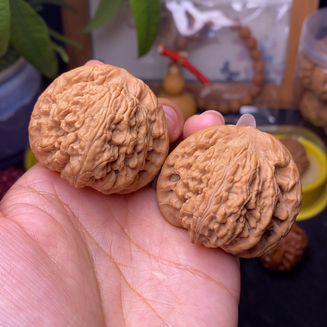 文玩核桃把件43望月