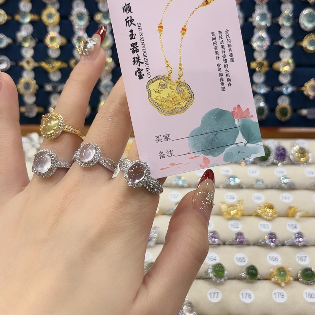 水晶女款银S925镶嵌是*子戒指5