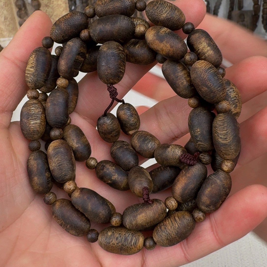 沉香手串棋楠沉香莺歌绿九五沉瘤疤卡9+保33克手串