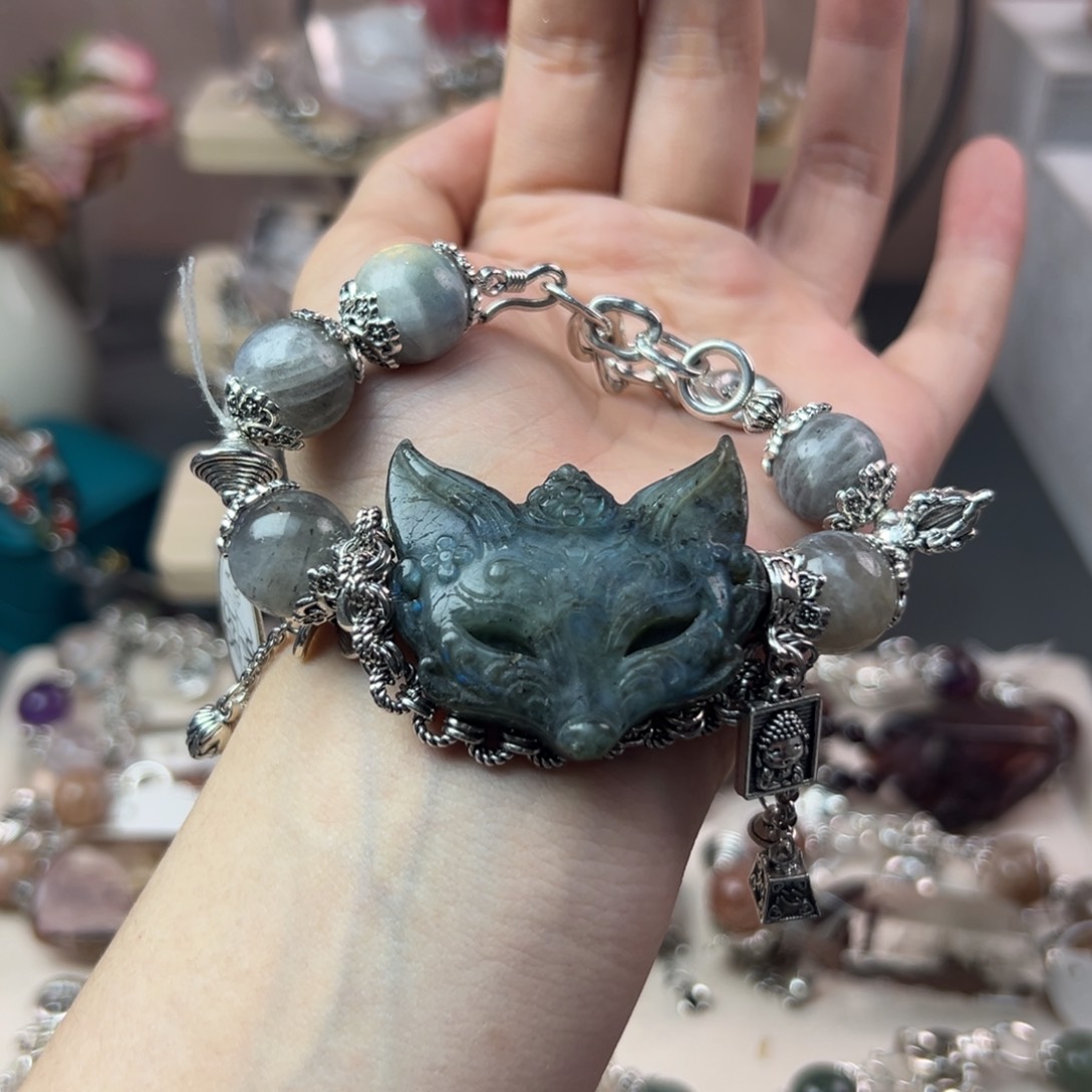 水晶手链合金猫*手串