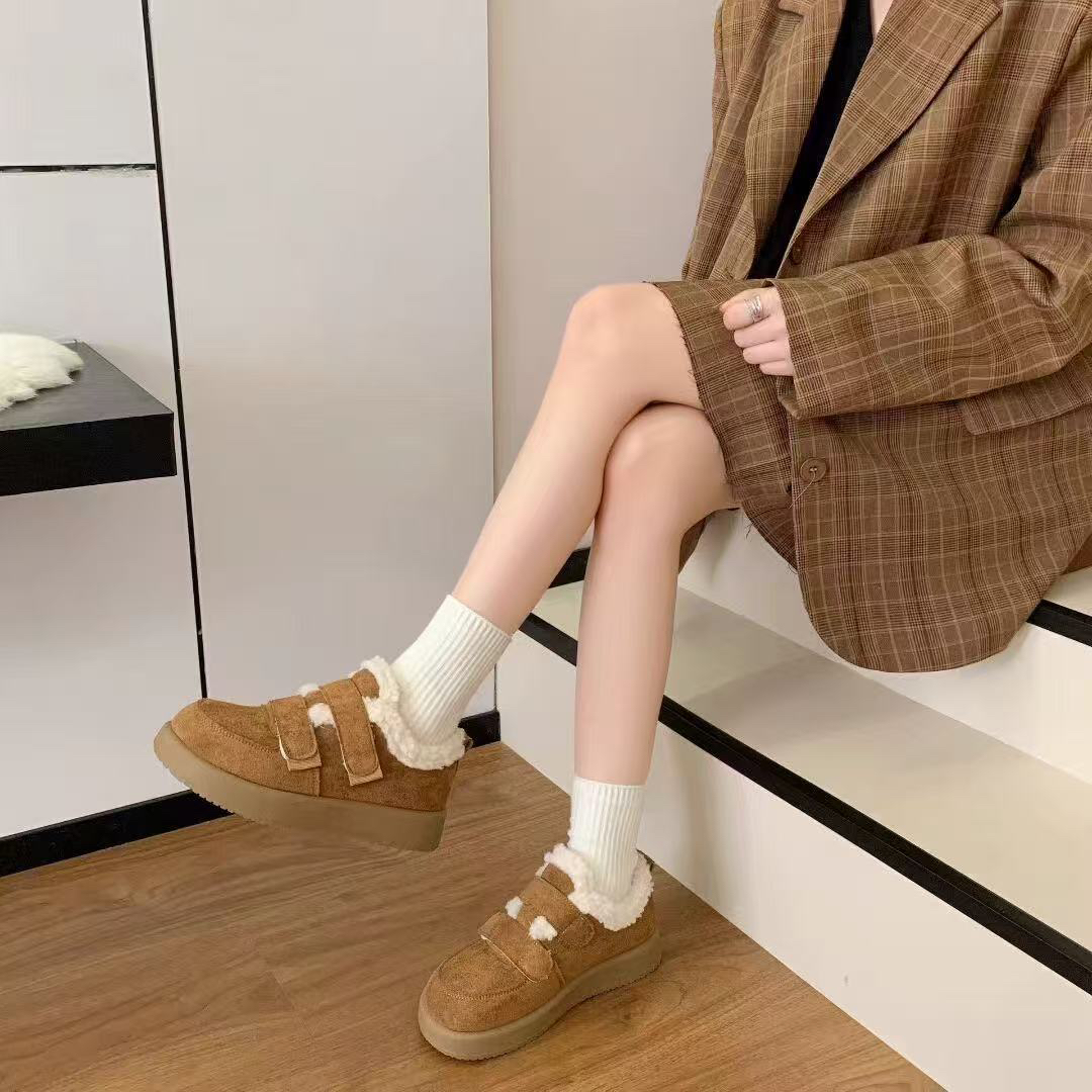 潮流风纯色雪地靴时尚百搭保暖