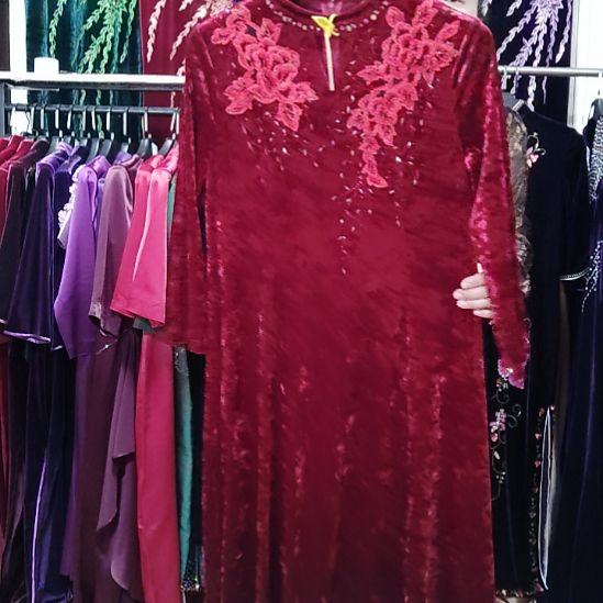 4XL旗袍连衣裙钻石绒